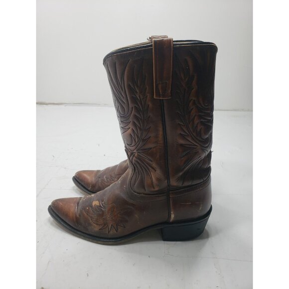 Vintage Acme Men’s 4916 Cordovan Brown Leather Western Boots Size 9 1/2 D main image 7
